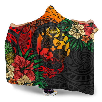 Tonga Hooded Blanket Polynesian Coat Of Arms Tropical