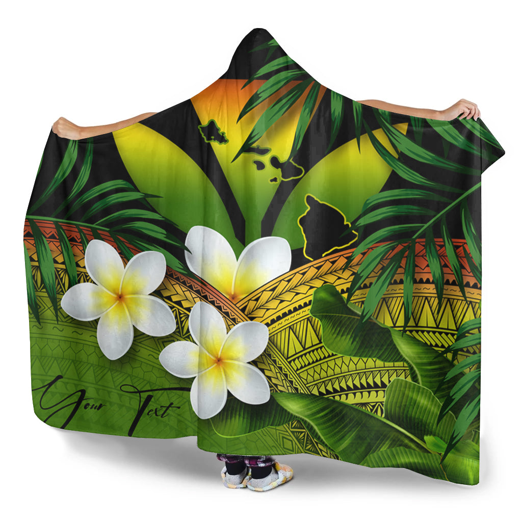 Hawaii Hooded Blanket Custom Kanaka Polynesian Tropical