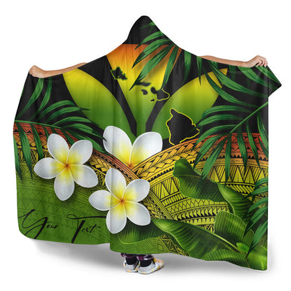 Hawaii Hooded Blanket Custom Kanaka Polynesian Tropical