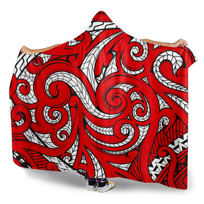 New Zealand Hooded Blanket Maori Pattern