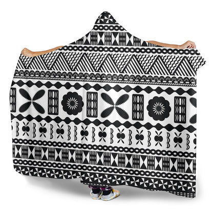 Fiji Hooded Blanket Bula Pattern
