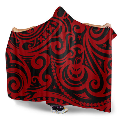 New Zealand Hooded Blanket Maori Pattern Tattoo
