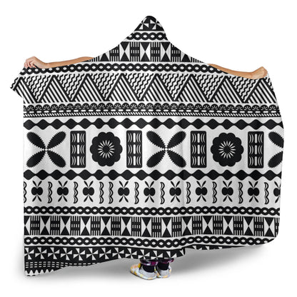 Fiji Hooded Blanket Bula Pattern