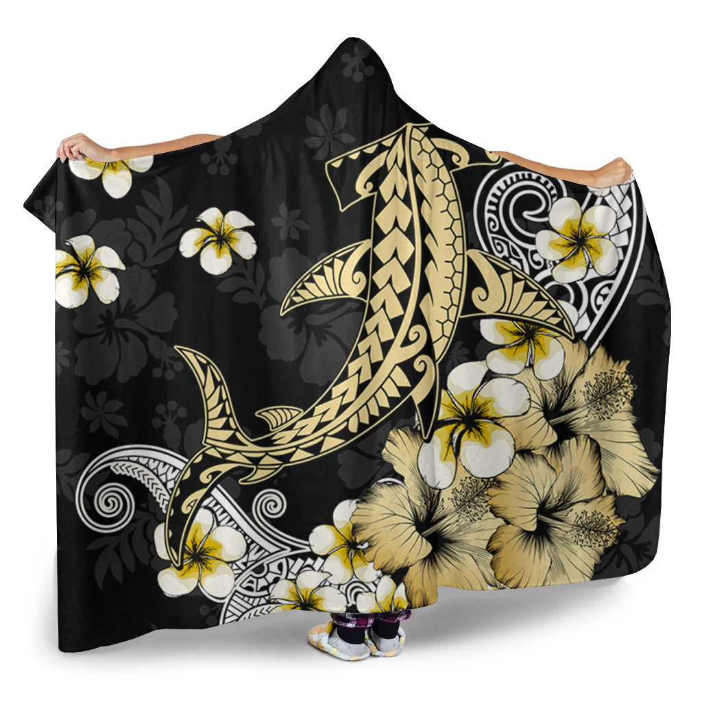 Hawaii Hooded Blanket Hammerhead Shark Gold Tropical