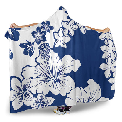 Hawaii Hooded Blanket Polynesia Fabric Floral