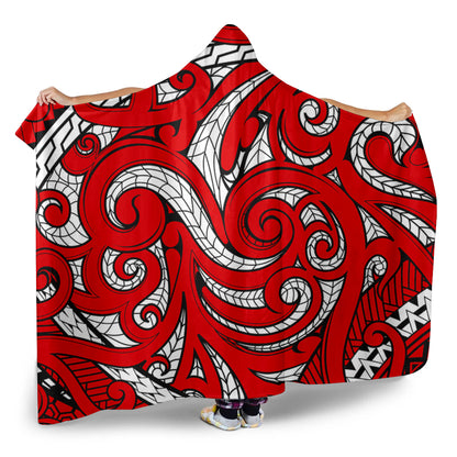New Zealand Hooded Blanket Maori Pattern
