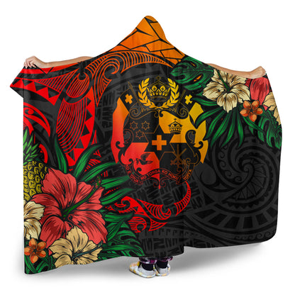 Tonga Hooded Blanket Polynesian Coat Of Arms Tropical