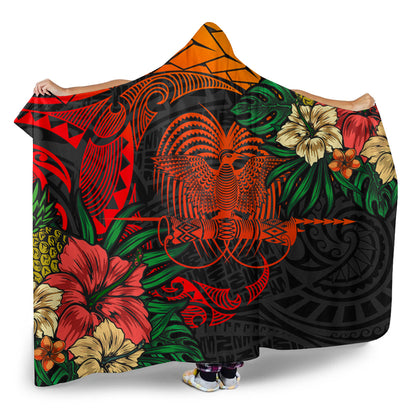 Papua New Guinea Hooded Blanket Polynesian Coat Of Arms Tropical