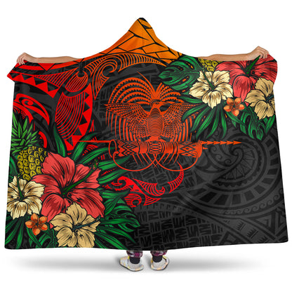 Papua New Guinea Hooded Blanket Polynesian Coat Of Arms Tropical