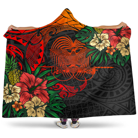 Papua New Guinea Hooded Blanket Polynesian Coat Of Arms Tropical