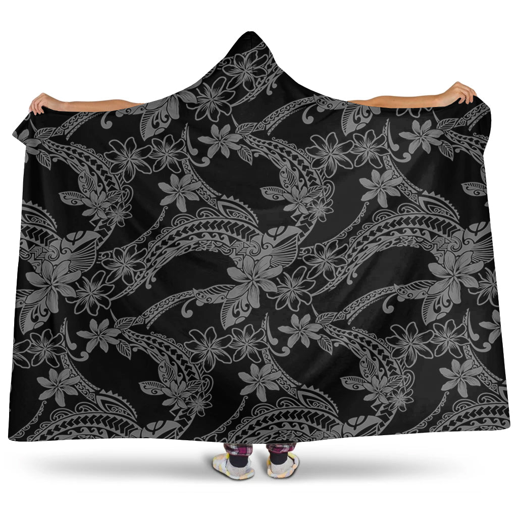 Hawaii Hooded Blanket Polynesian Print Fabric And Flower