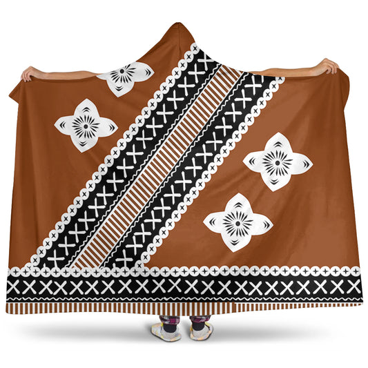Fiji Hooded Blanket Tapa Clothes