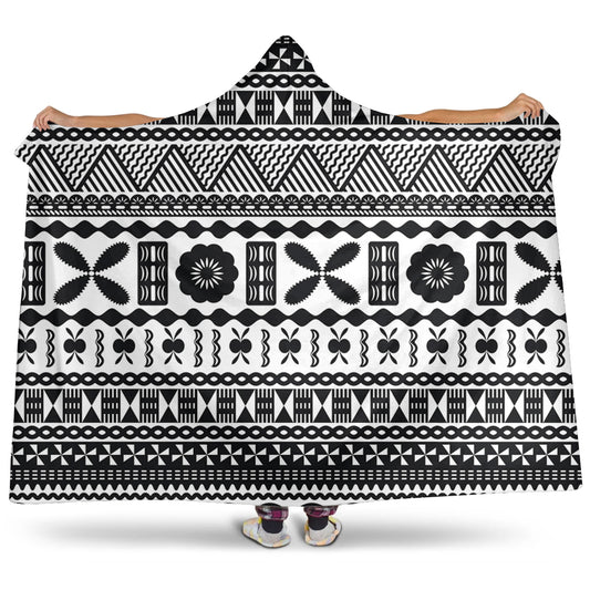 Fiji Hooded Blanket Bula Pattern