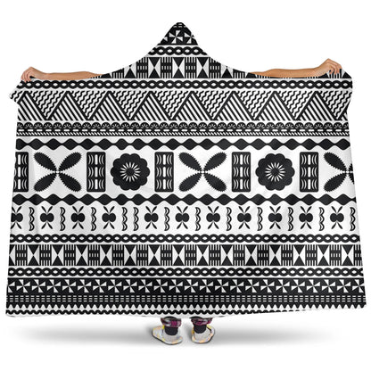 Fiji Hooded Blanket Bula Pattern
