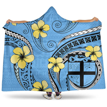 Fiji Hooded Blanket Bula Style Plumeria Flower