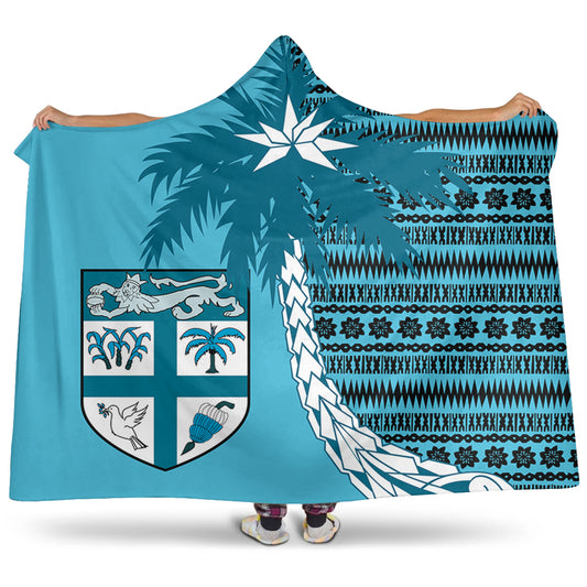 Fiji Hooded Blanket Tapa Coconut