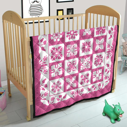 Hawaii Premium Quilt Pink Hawaii Pattern Polynesian Color