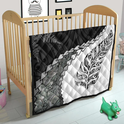 New Zealand Premium Quilt Silver Fern Maori Pattern