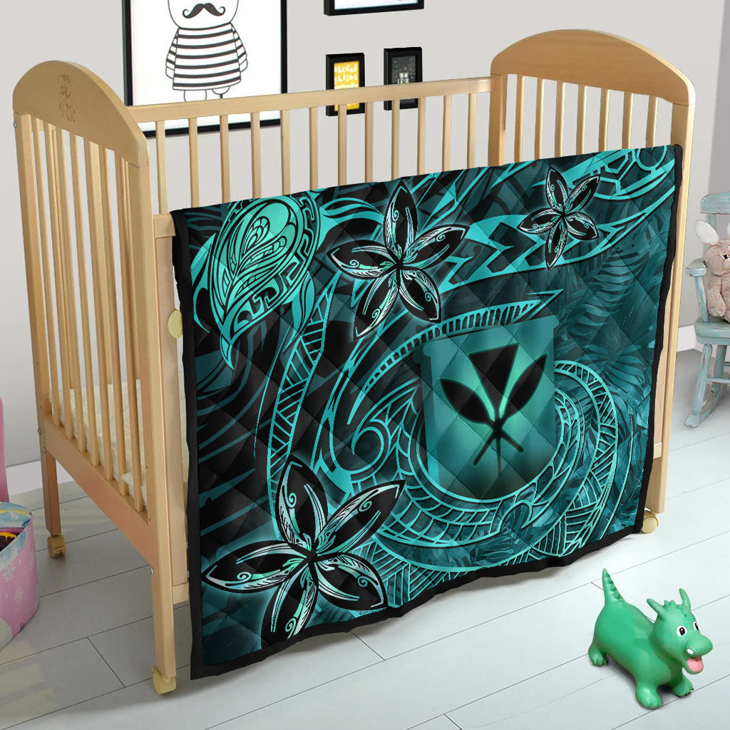 Hawaii Premium Quilt Kanaka Maoli Tropical Leaves Polynesian Pattern