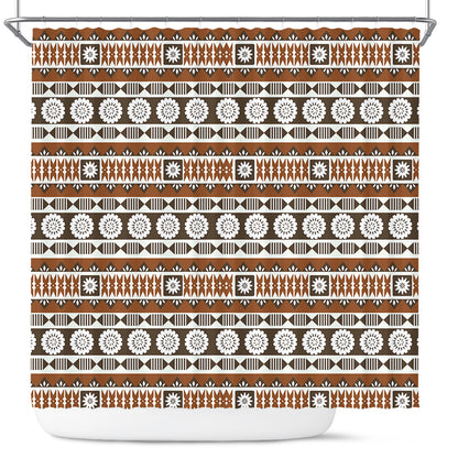 Fiji Shower Curtain Tapa Masi Pattern