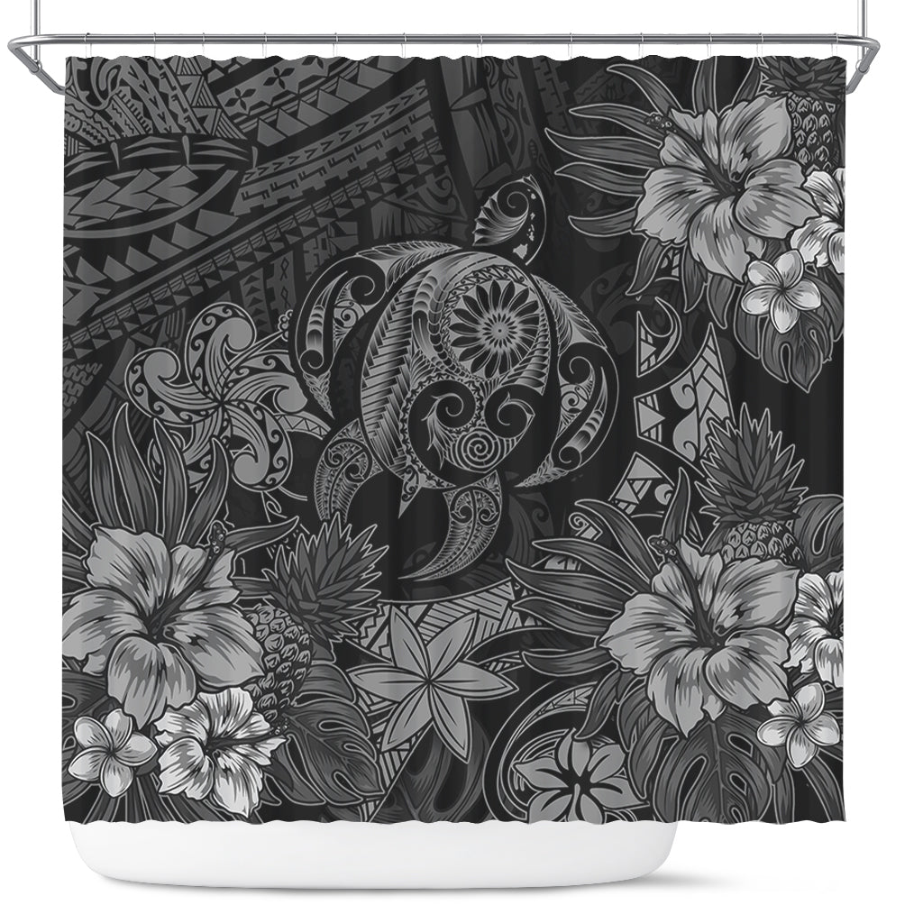 Hawaii Shower Curtain Tribal Polynesia Sea Turtle Design Pacific Dream