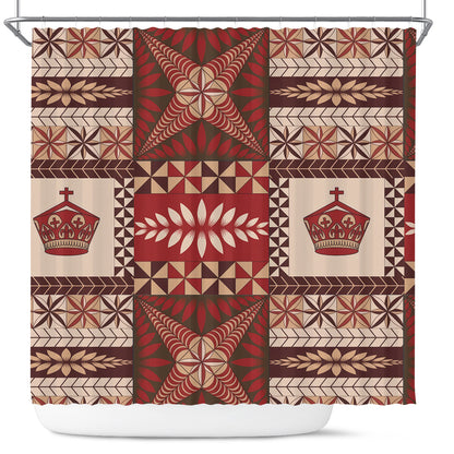 Tonga Shower Curtain Ngatu Pattern