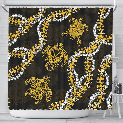 Hawaii Shower Curtain Kanaka Maoli Floral Puakenikeni Lei