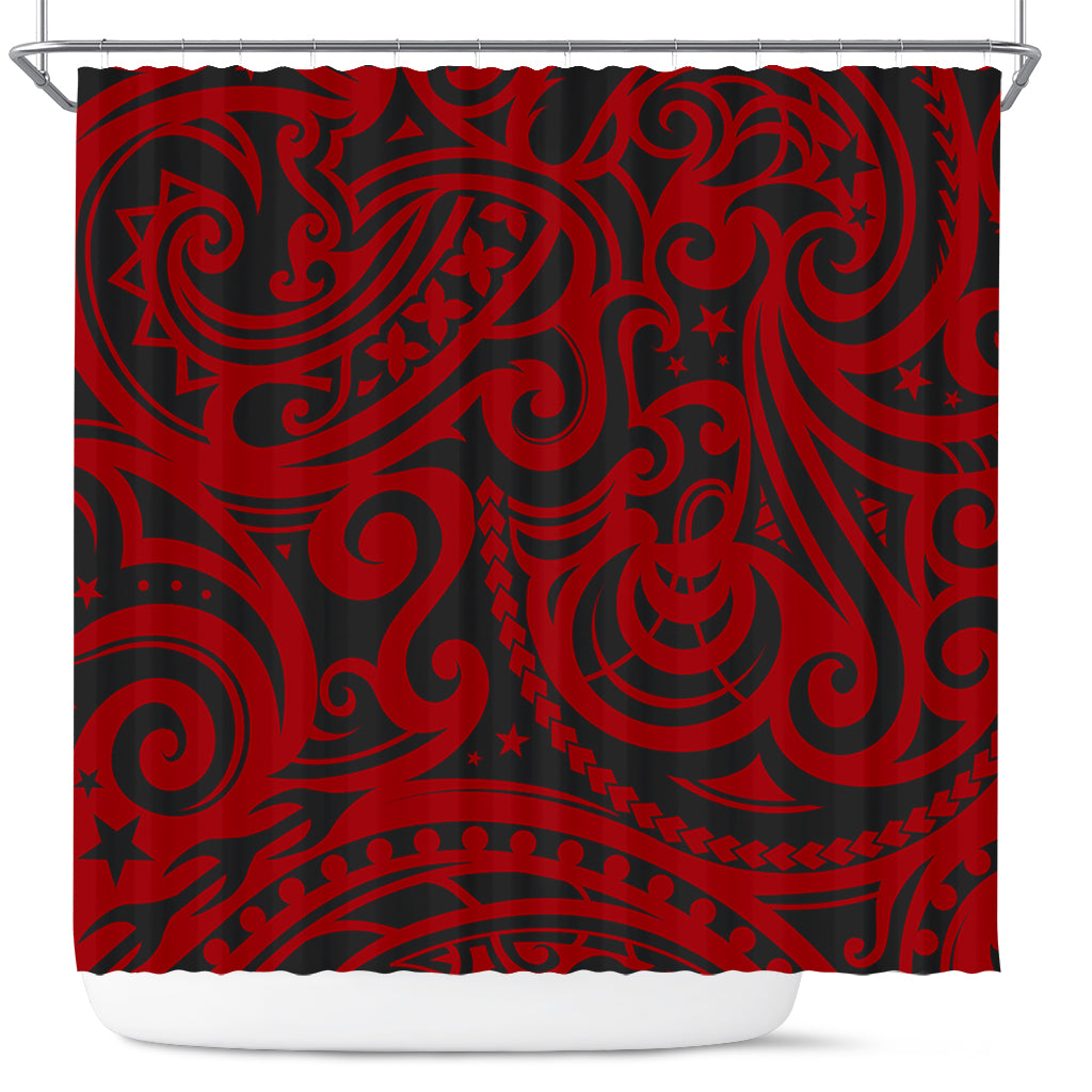 New Zealand Shower Curtain Maori Pattern Tattoo