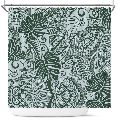 Hawaii Shower Curtain Tribal Pattern Leaf