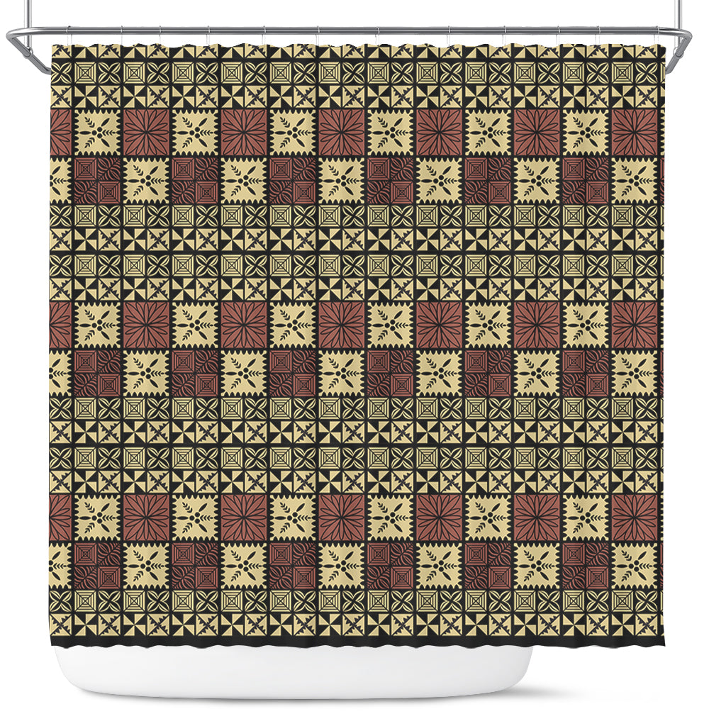 Tonga Shower Curtain Ngatu Style