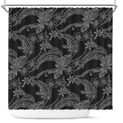 Hawaii Shower Curtain Polynesian Print Fabric And Flower