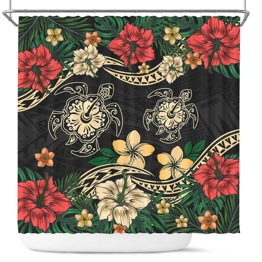 Hawaii Shower Curtain Hawaiian Map Turtle Drawing Tattoo