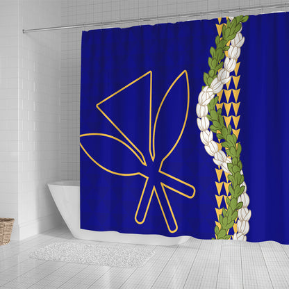 Hawaii Shower Curtain Kanaka Maoli Puakenikeni Maile Flower Lei