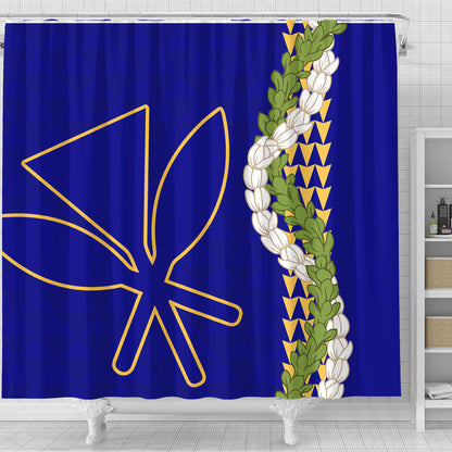 Hawaii Shower Curtain Kanaka Maoli Puakenikeni Maile Flower Lei