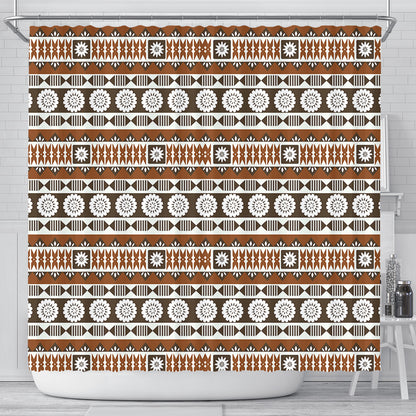 Fiji Shower Curtain Tapa Masi Pattern