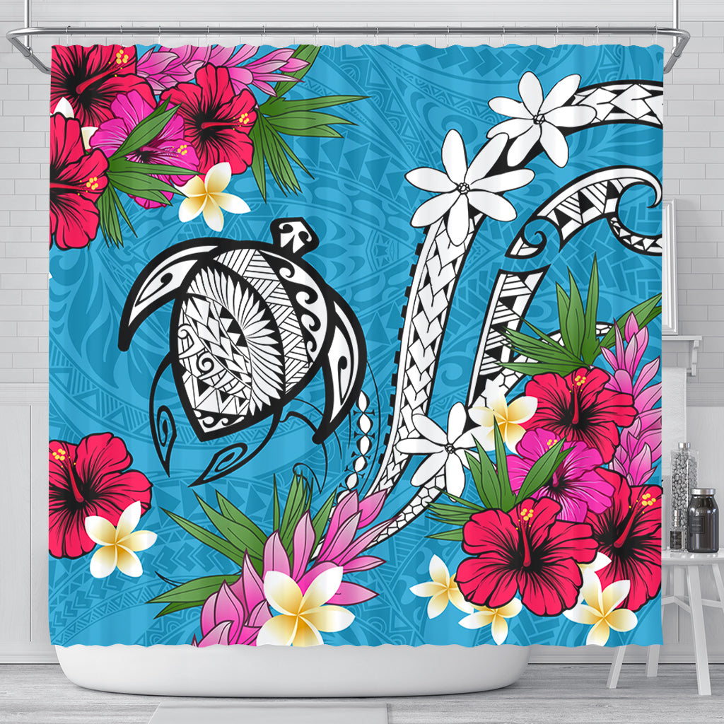 Hawaii Shower Curtain Tribal Polynesia Tropical Summer