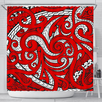New Zealand Shower Curtain Maori Pattern