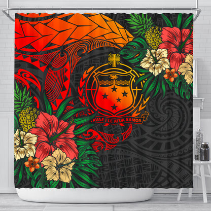 Samoa Shower Curtain Polynesian Coat Of Arms Tropical