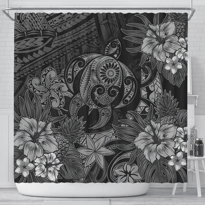 Hawaii Shower Curtain Tribal Polynesia Sea Turtle Design Pacific Dream