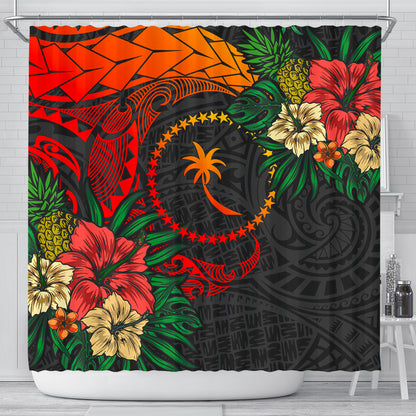 Chuuk State Shower Curtain Polynesian Coat Of Arms Tropical