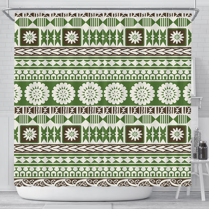 Fiji Shower Curtain Tapa Pattern
