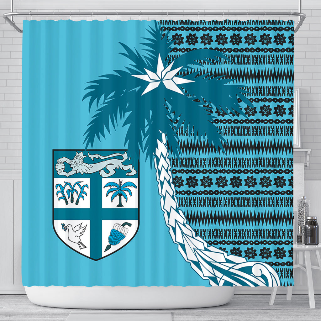 Fiji Shower Curtain Tapa Coconut