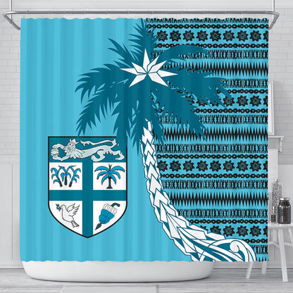 Fiji Shower Curtain Tapa Coconut