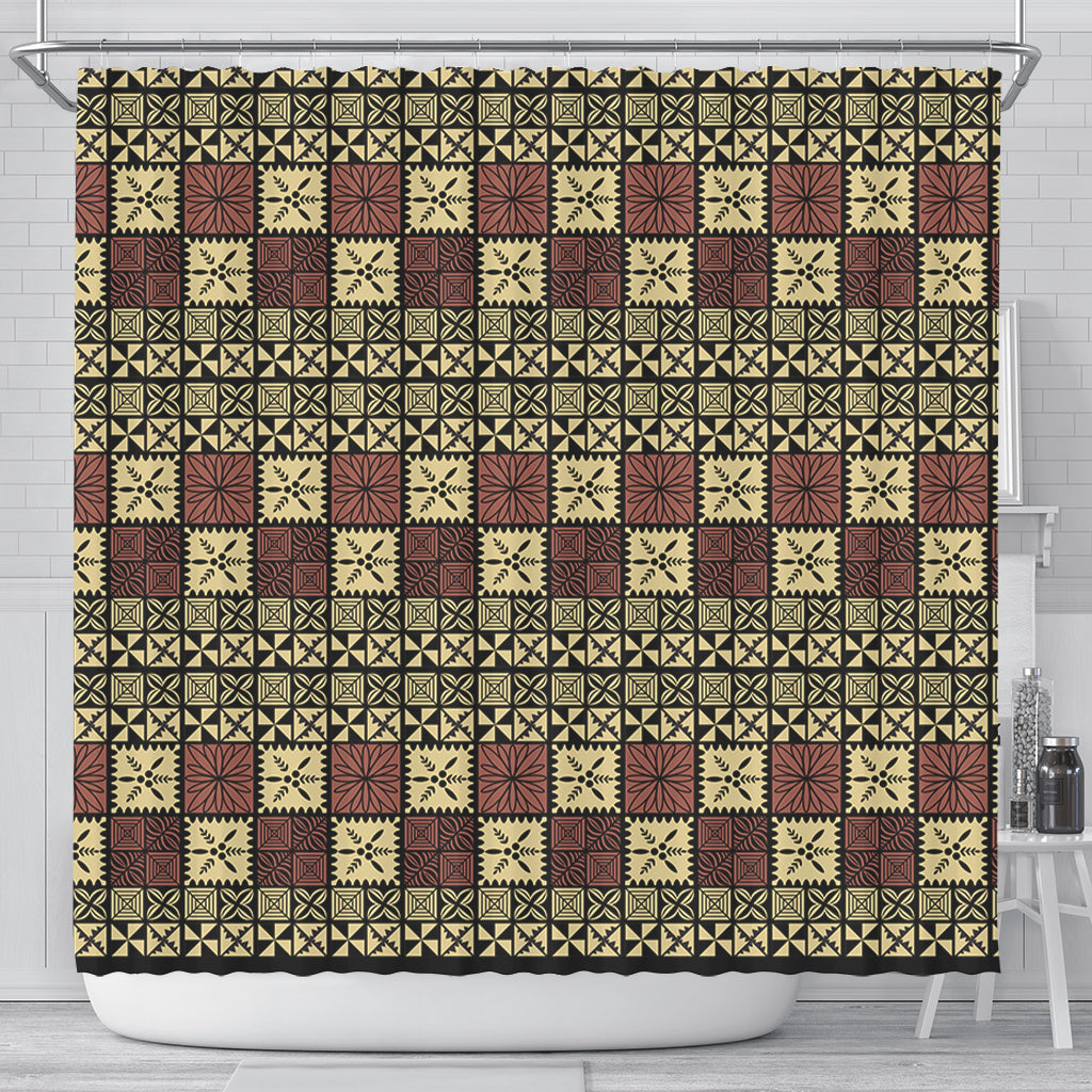 Tonga Shower Curtain Ngatu Style