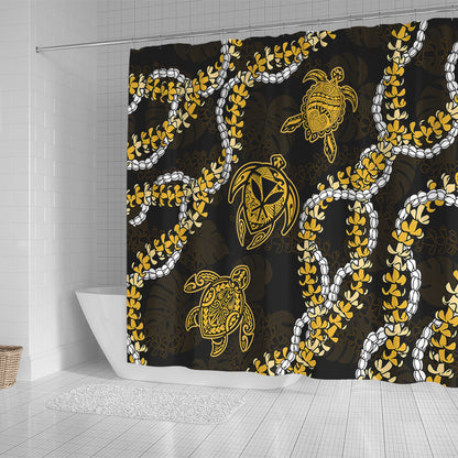 Hawaii Shower Curtain Kanaka Maoli Floral Puakenikeni Lei
