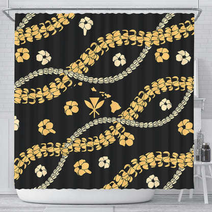 Hawaii Shower Curtain Curve Floral Lei