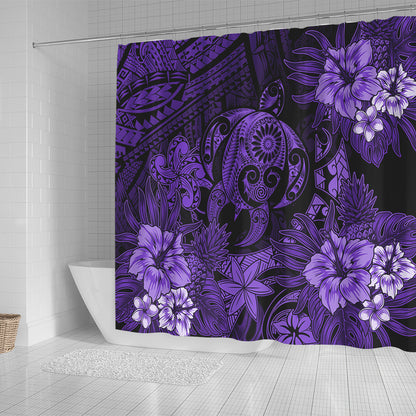 Hawaii Shower Curtain Tribal Polynesia Sea Turtle Design Pacific Dream