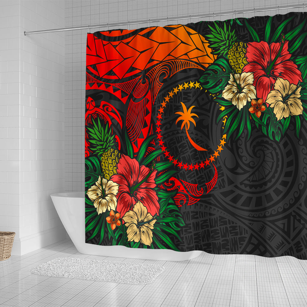 Chuuk State Shower Curtain Polynesian Coat Of Arms Tropical