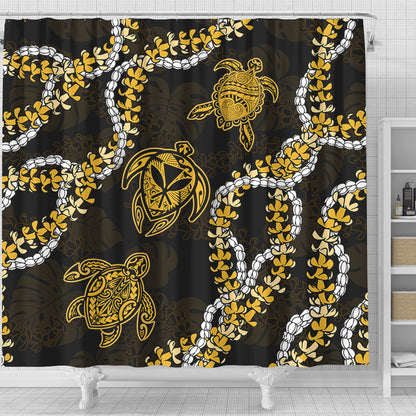 Hawaii Shower Curtain Kanaka Maoli Floral Puakenikeni Lei