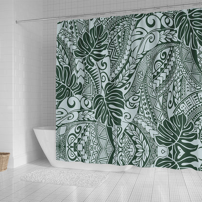 Hawaii Shower Curtain Tribal Pattern Leaf